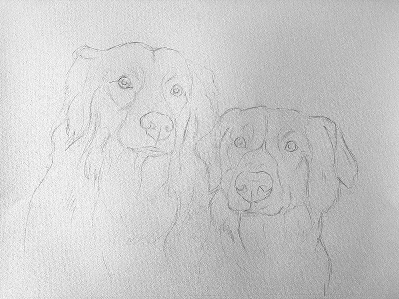 Step 2 - composition sketch