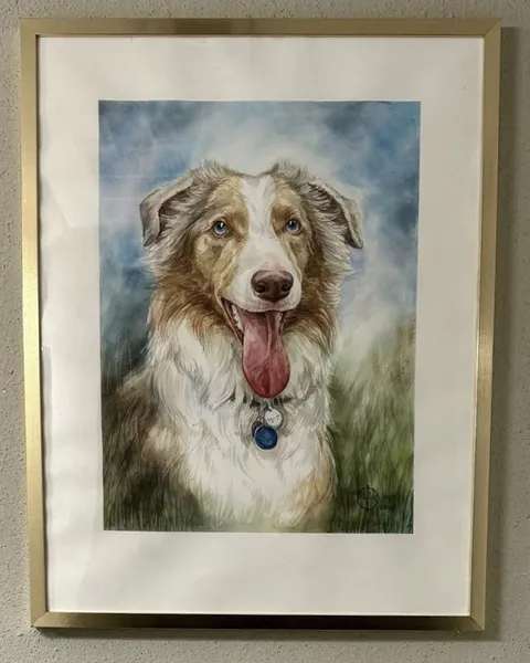 Completed custom pet portrait