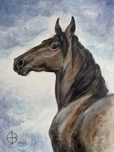 Finished custom animal portrait as a lasting keepsake