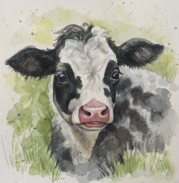 Custom livestock portrait painting